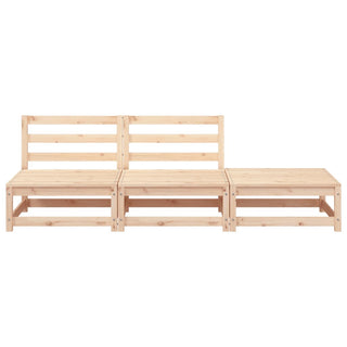 vidaXL Garden Sofa Armless with Footstool Solid Wood Pine - 837963 - Sofa In Store