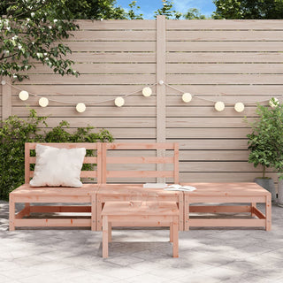 vidaXL Garden Sofa Armless with Footstool Solid Wood Douglas - 837968 - Sofa In Store
