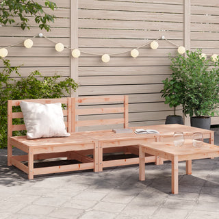 vidaXL Garden Sofa Armless with Footstool Solid Wood Douglas - 837968 - Sofa In Store