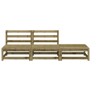 vidaXL Garden Sofa Armless with Footstool Impregnated Wood Pine - 837969 - Sofa In Store