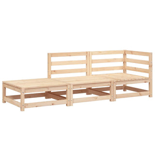 vidaXL Garden Sofa with Footstool 2-Seater Solid Wood Pine - Sofa In Store