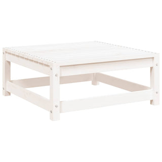 vidaXL Garden Sofa with Footstool 2-Seater White Solid Wood Pine - Sofa In Store