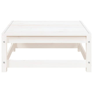 vidaXL Garden Sofa with Footstool 2-Seater White Solid Wood Pine - Sofa In Store