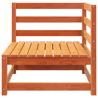 vidaXL Garden Sofa with Footstool 2-Seater Wax Brown Solid Wood Pine - Sofa In Store