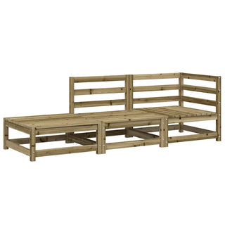 vidaXL Garden Sofa with Footstool 2-Seater Impregnated Wood Pine - Sofa In Store