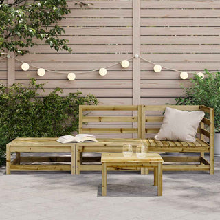 vidaXL Garden Sofa with Footstool 2-Seater Impregnated Wood Pine - Sofa In Store