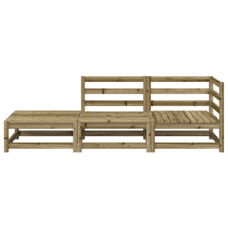 vidaXL Garden Sofa with Footstool 2-Seater Impregnated Wood Pine - Sofa In Store
