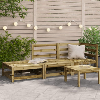 vidaXL Garden Sofa with Footstool 2-Seater Impregnated Wood Pine - Sofa In Store