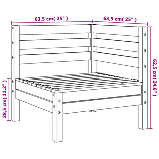 vidaXL Garden Sofas Corner 2 pcs Solid Wood Douglas - Sofa In Store