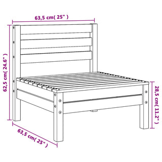 vidaXL Garden Sofas Armless 2 pcs Solid Wood Douglas - Sofa In Store
