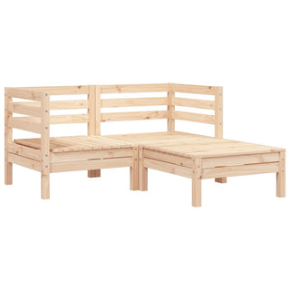 vidaXL Garden Sofa 2-Seater with Footstool Solid Wood Pine - Sofa In Store