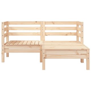 vidaXL Garden Sofa 2-Seater with Footstool Solid Wood Pine - Sofa In Store