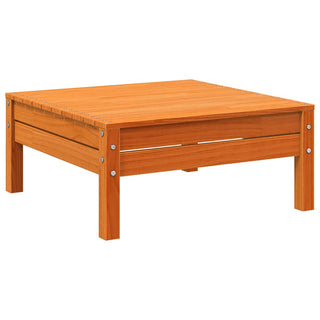 vidaXL Garden Sofa 2-Seater with Footstool Wax Brown Solid Wood Pine - Sofa In Store