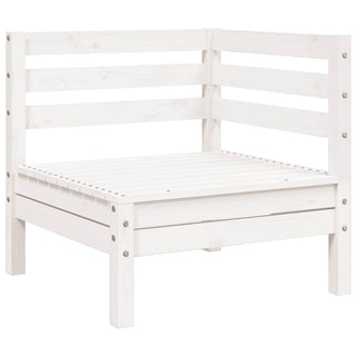 vidaXL Garden Sofa 3-Seater White Solid Wood Pine - 838027 - Sofa In Store