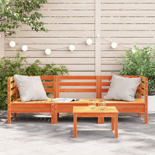 vidaXL Garden Sofa 3-Seater Wax Brown Solid Wood Pine - 838030 - Sofa In Store