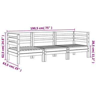 vidaXL Garden Sofa 3-Seater Solid Wood Douglas - 838031 - Sofa In Store