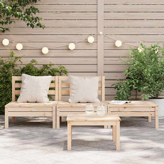 vidaXL Garden Sofa 3-Seater Solid Wood Pine - 838033 - Sofa In Store