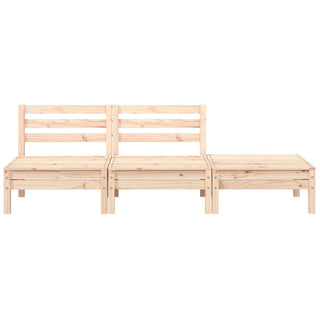 vidaXL Garden Sofa 3-Seater Solid Wood Pine - 838033 - Sofa In Store