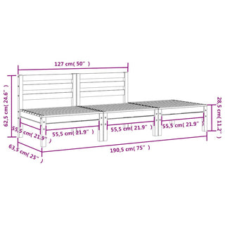 vidaXL Garden Sofa 3-Seater Impregnated Wood Pine - 838039 - Sofa In Store