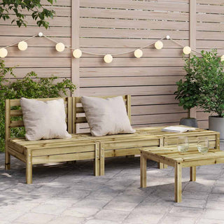 vidaXL Garden Sofa 3-Seater Impregnated Wood Pine - 838039 - Sofa In Store