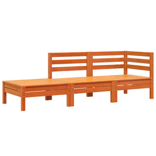 vidaXL Garden Sofa 3-Seater Wax Brown Solid Wood Pine - 838044 - Sofa In Store