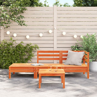 vidaXL Garden Sofa 3-Seater Wax Brown Solid Wood Pine - 838044 - Sofa In Store