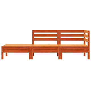 vidaXL Garden Sofa 3-Seater Wax Brown Solid Wood Pine - 838044 - Sofa In Store