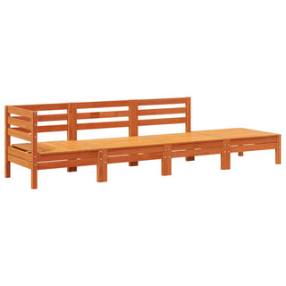 vidaXL Garden Sofa 4-Seater Wax Brown Solid Wood Pine - Sofa In Store