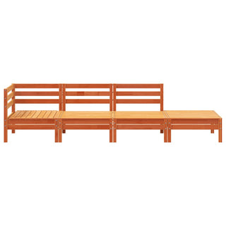 vidaXL Garden Sofa 4-Seater Wax Brown Solid Wood Pine - Sofa In Store