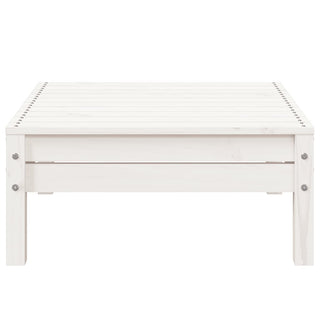 vidaXL Garden Sofa 3-Seater with Footstool White Solid Wood Pine - Sofa In Store
