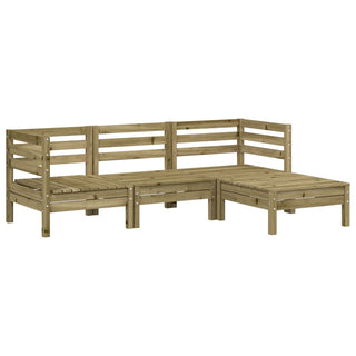 vidaXL Garden Sofa 3-Seater with Footstool Impregnated Wood Pine - Sofa In Store