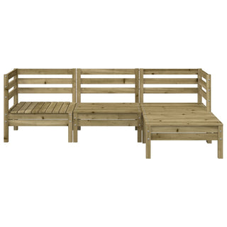 vidaXL Garden Sofa 3-Seater with Footstool Impregnated Wood Pine - Sofa In Store