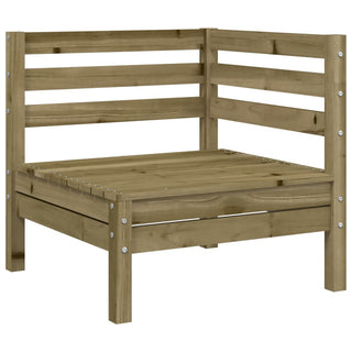 vidaXL Garden Sofa 3-Seater with Footstool Impregnated Wood Pine - Sofa In Store