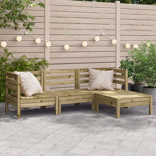 vidaXL Garden Sofa 3-Seater with Footstool Impregnated Wood Pine - Sofa In Store