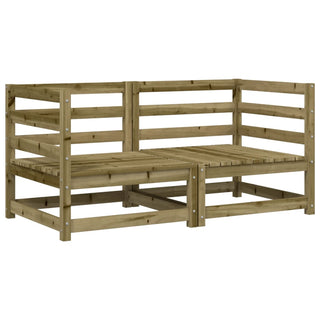 vidaXL Garden Sofas Corner with Cushions 2 pcs Impregnated Wood Pine - Sofa In Store