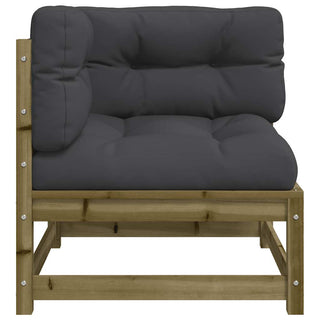 vidaXL Garden Sofas Corner with Cushions 2 pcs Impregnated Wood Pine - Sofa In Store