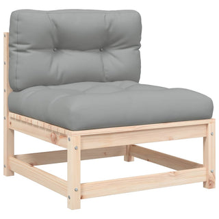 vidaXL Garden Sofas Armless with Cushions 2 pcs Solid Wood Pine - Sofa In Store