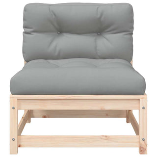 vidaXL Garden Sofas Armless with Cushions 2 pcs Solid Wood Pine - Sofa In Store