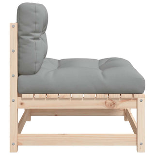 vidaXL Garden Sofas Armless with Cushions 2 pcs Solid Wood Pine - Sofa In Store