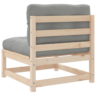 vidaXL Garden Sofas Armless with Cushions 2 pcs Solid Wood Pine - Sofa In Store