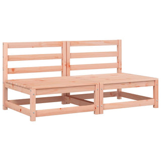 vidaXL Garden Sofas Armless with Cushions 2 pcs Solid Wood Douglas - Sofa In Store