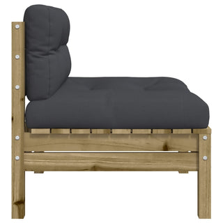 vidaXL Garden Sofa Armless with Cushions 2 pcs Impregnated Wood Pine - Sofa In Store