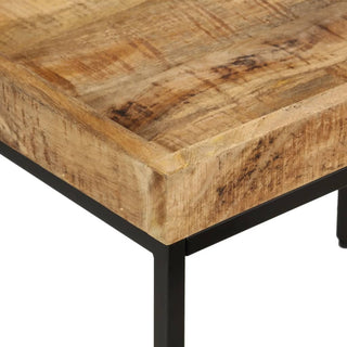 vidaXL Nesting Coffee Tables 3 pcs Solid Rough Mango Wood and Iron - 372732 - Sofa In Store