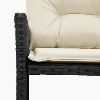 vidaXL Garden Sofa with Table and Cushions L-Shaped Black Poly Rattan - 365571 - Sofa In Store