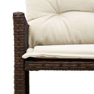 vidaXL Garden Sofa with Table and Cushions L-Shaped Brown Poly Rattan - 365573 - Sofa In Store