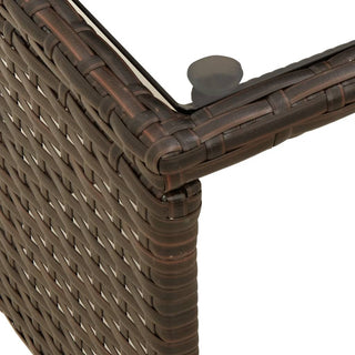 vidaXL Garden Sofa with Table and Cushions L-Shaped Brown Poly Rattan - 365573 - Sofa In Store