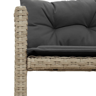vidaXL Garden Sofa with Table and Cushions L-Shaped Light Grey Poly Rattan - 365577 - Sofa In Store