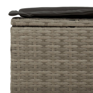 vidaXL 5 Piece Garden Sofa Set with Cushions Grey Poly Rattan Acacia - 3213538 - Sofa In Store