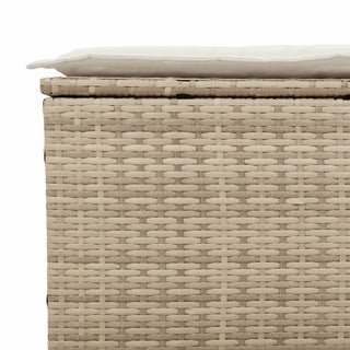 vidaXL 5 Piece Garden Sofa Set with Cushions Beige Poly Rattan Acacia - 3213539 - Sofa In Store