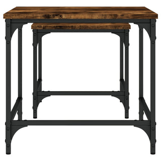 vidaXL Nesting Coffee Tables 2 pcs Smoked Oak Engineered Wood - 838920 - Sofa In Store